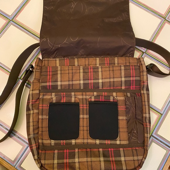 Merrell Womens Plaid Lightweight Pockets Strap Wool Shoulder Crossbody Bag NWOT - Picture 2 of 4